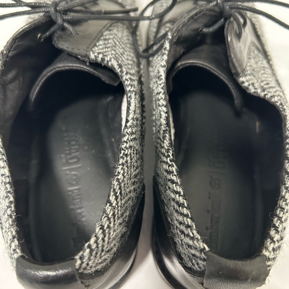 Timberland Harris Tweed Oxford Shoes Black Gray Size 10 - Picture 10 of 15
